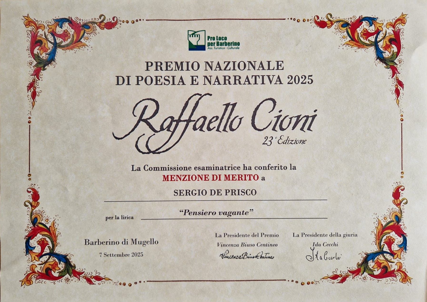 Menzione De Prisco