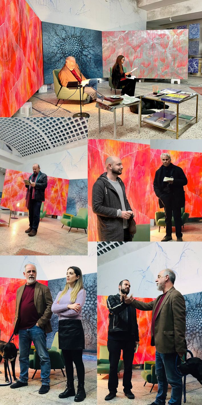 Nel collage Elena Verzì, Federico Venditti, Davide Rondoni, Maurizio Tonali, Mria Letizia Gorga ed Edoardo Saccone