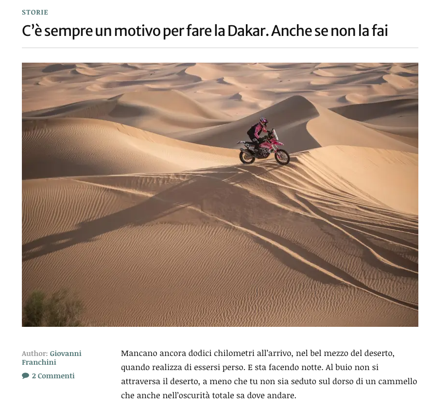 Libro DAKAR di Iader Giraldi recensione di Giovanni Franchini